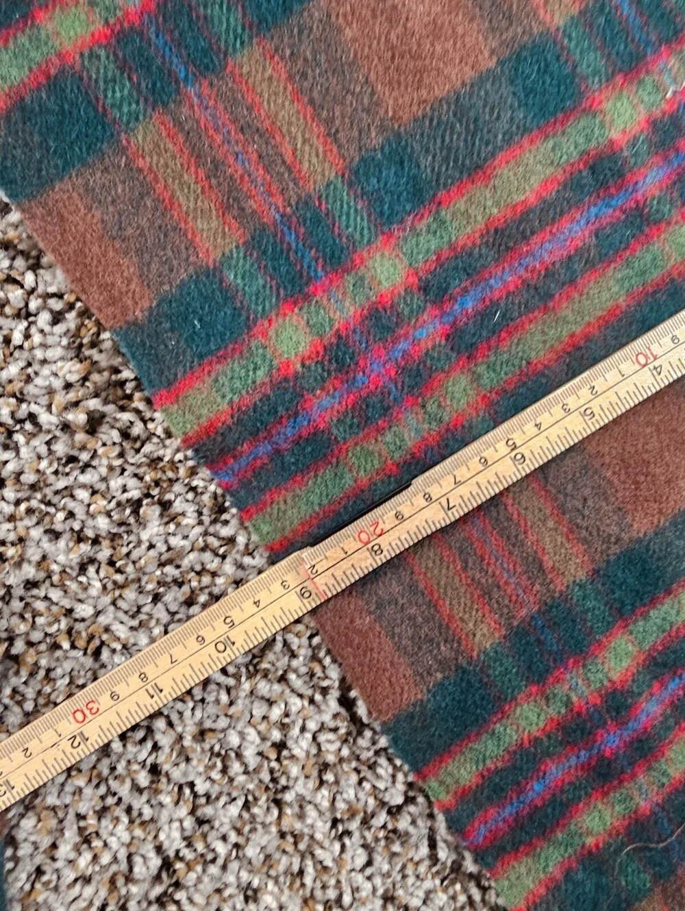 John Muir Way Tartan Scotland Plaid Scarf Brown Green Purple w/ Fringe
